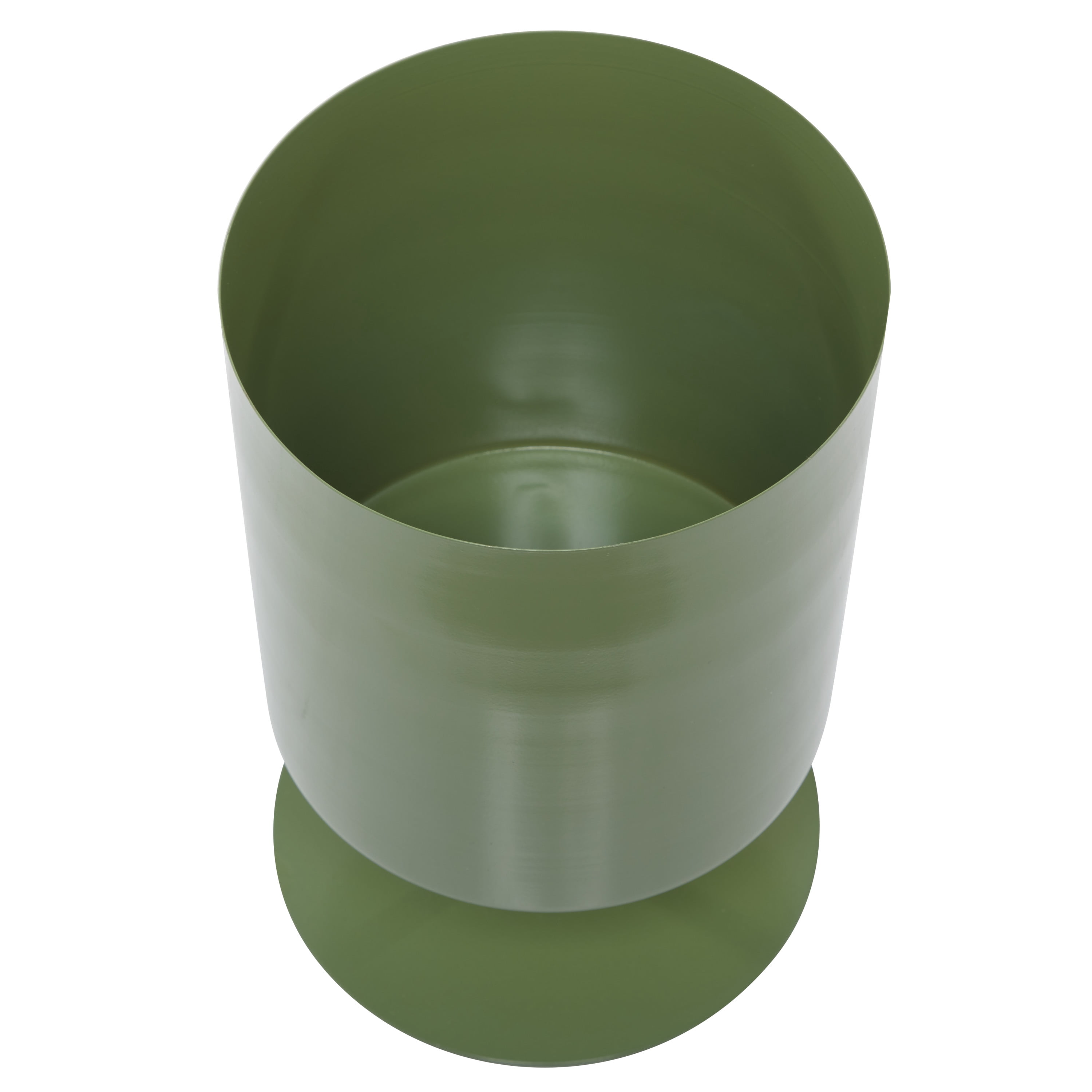 DecMode 14", 13", 10"H Green Metal Planter (3 Count)