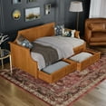 thumbnail image 4 of AFI Cambridge Wood Twin Size Daybed Frame with 2 Storage Drawers, Light Toffee, 4 of 13