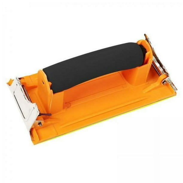 Lijadora de mano,Lijadora de mano con mango de agarre cómodo,Porta papel de lija para pulir muebles de madera,Soporte para papel de lija para suelos,vidrio,metal y lijado,Bloque de lijado