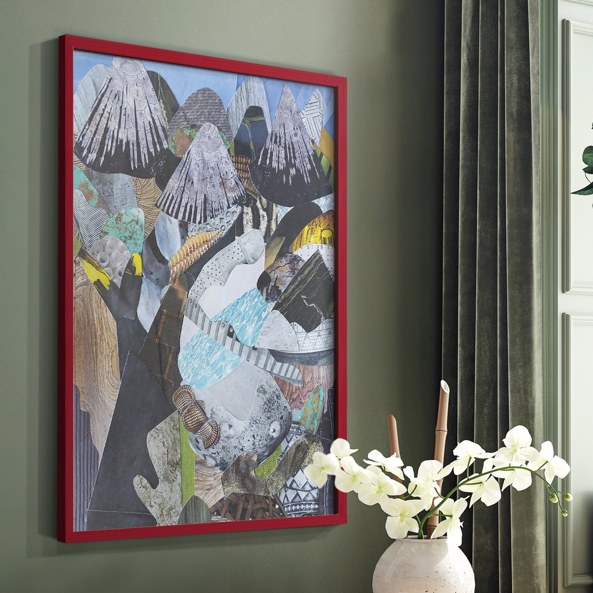 Arizona Highways Framed Print in Red Solid Wood Framed Print No Nail Hanging