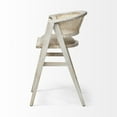 thumbnail image 3 of Mercana Tabitha 26.75" Cream Fabric/Rattan Seat Beige Wood Counter Stool, 3 of 7