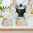 thumbnail image 6 of Watercolor Wildflowers Heat Resistant Microwave Oven Gloves Set for BBQ Baking Grilling,Baking Gifts Cooks for Women,Housewarming Gifts for New Home, 6 of 6