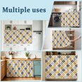 thumbnail image 6 of Moroccan Cabinet Curtains 32"W x 55"L,Dustproof Sink Skirt Curtain for Kitchen Bathroom,Vintage Moroccan Texture Yellow Grey Adhesive Desk Skirt Door Cover Curtains for Pantry Classroom Office Closet, 6 of 8