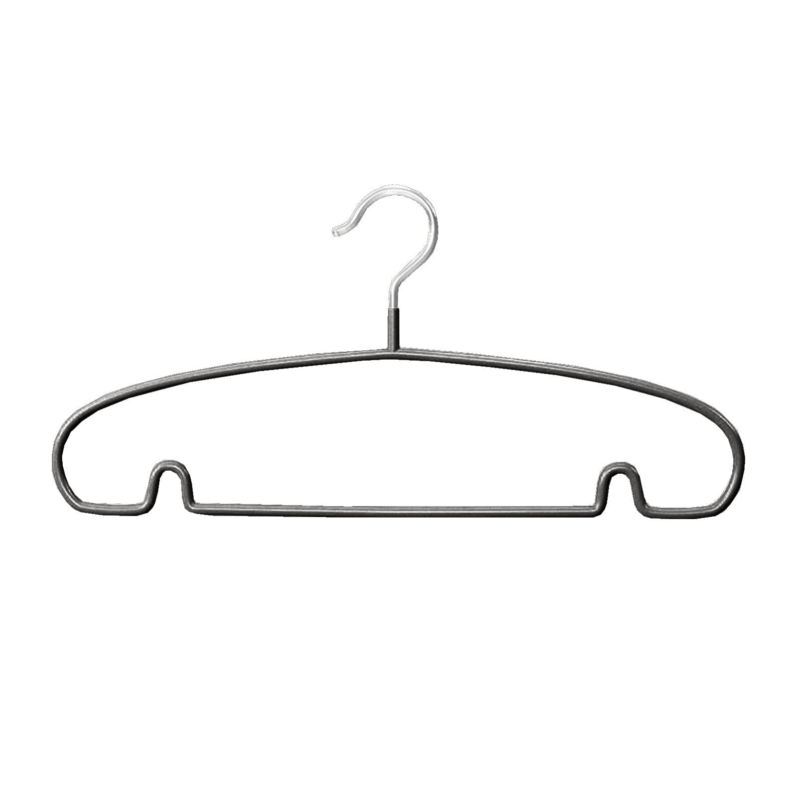 Heavy Duty Metal Suit Hangers 10 Pack, Non-Slip PVC Coating, No Shoulder Bumps, Space Saving Clothes Hangers for Sweaters, Coat, Shirts, Skirt, Jackets