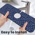 thumbnail image 6 of Logiee Colorful Stars Print Kitchen Sink Splash Guard Faucet Mat for Splash Guard Behind Faucet Drip Catcher for Kitchen,Bathroom,Sink Mat,Dish Drying Mat,Bathroom-15" X 5.5", 6 of 7