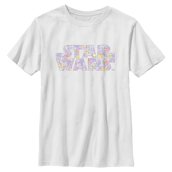 Boys Star Wars Spring Flower Logo T Shirt