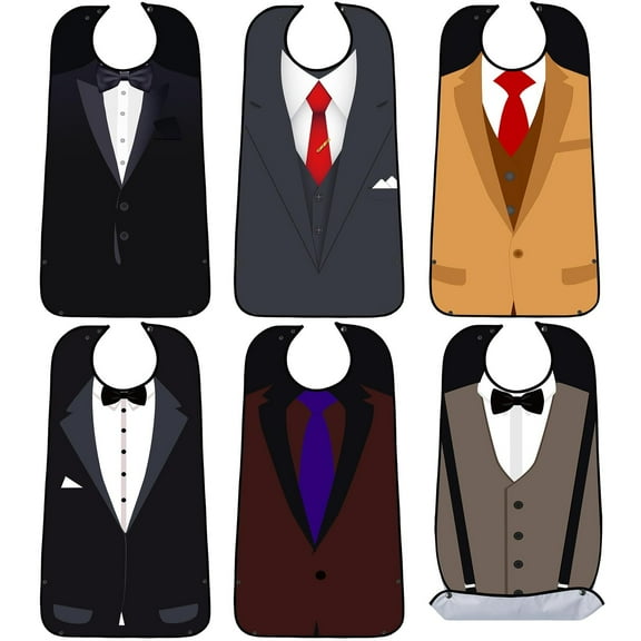 Adult Bibs for Men Elderly Eating Bibs with Crumb Catcher Waterproof Washable Clothing Protectors