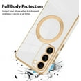 thumbnail image 3 of for Samsung Galaxy S23 5G Case [Support Magsafe] Magnetic Plating Luxury Elegant Case Camera Protector Soft Shockproof Protective Corner Back Cover Galaxy S23 Case for Women -White, 3 of 6