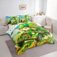 thumbnail image 3 of Feelyou Kawaii Gnome Kids Bedding Comforter Set 7pcs, Western St. Patrick's Day King Bedding Sets, Green Shamrock Reversible Bed Sheets, Ultra Soft Bedroom Decor, 3 of 8