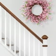 thumbnail image 6 of Collections Etc Spring Forsythia Floral Twig Door Wreath - Seasonal Door Accent for Any Room, Pink, 6 of 12