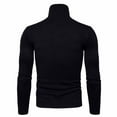 thumbnail image 4 of Yiliang Mens Turtleneck Cable Knit Sweater Fall and Winter Long Sleeve Warm and Thermal Top Clothes ,Black,M, 4 of 6