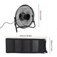 thumbnail image 3 of Outdoor Camping Summer Fishing 8inch USB Solar Panel Fan with 8W Solar Panel Folding Bag Mobile Phone Charger for Indoor Office Supplies, 3 of 5