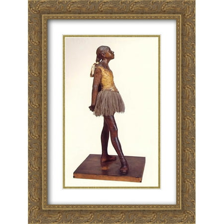 Degas Little Dancer - Edgar Degas 2x Matted 18x24 Gold Ornate Framed Art Print 'Little Dancer, Fourteen Year Old '