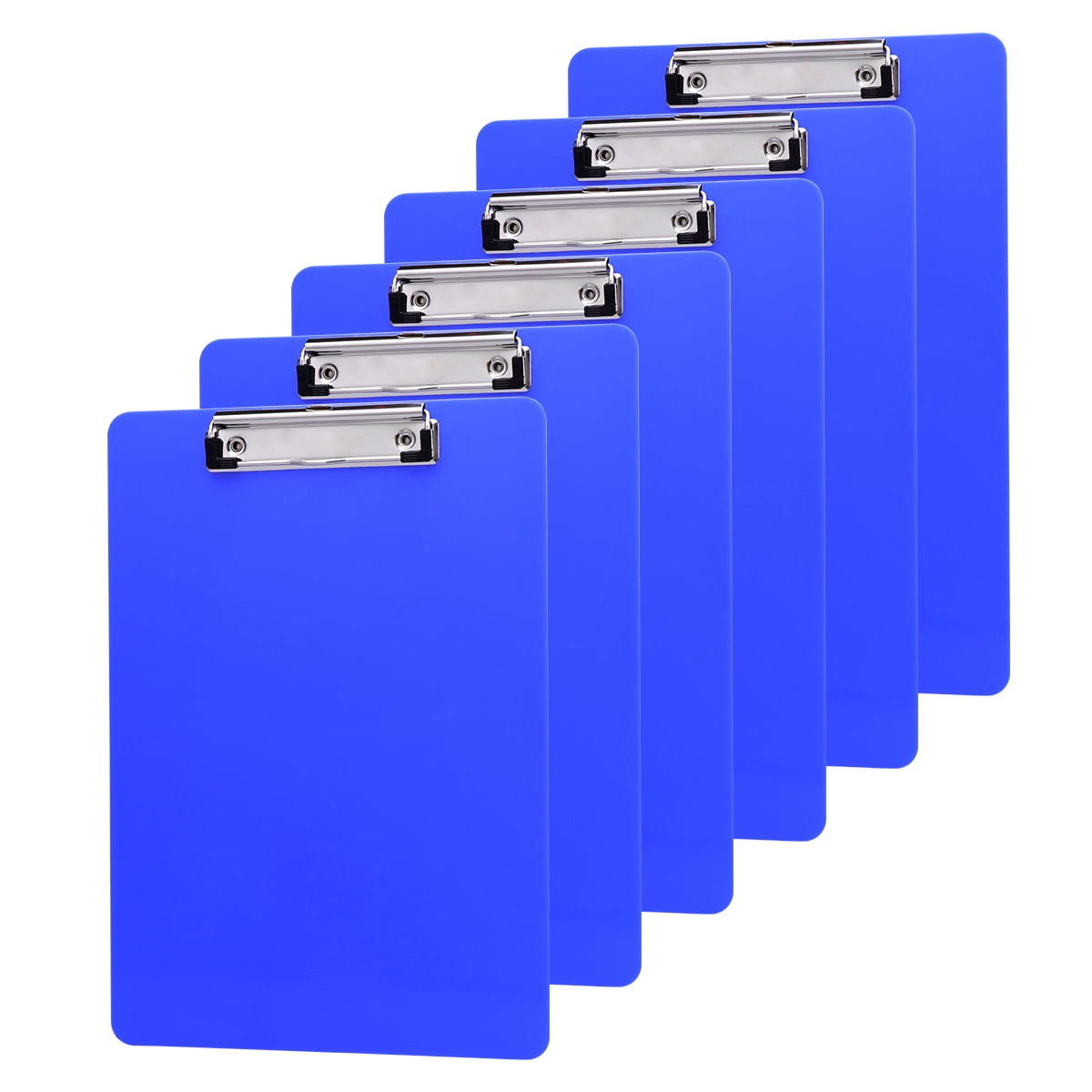 Hemoton 6pcs Office Stationary Clip Board Plastic A4 Clipboards Holder