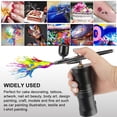 thumbnail image 2 of Portable Airbrush Compressor Kit with Dual - Action Spray Gun, Rechargeable 1000 mAh Battery, 5CC‑40CC Cups For Nail Art, Tattoo, Crafts & Painting Projects, 2 of 13
