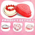 thumbnail image 3 of 8 Inch Heart Shaped Cake Pans with Lids and Spoons, 24 Pack Large Disposable Aluminum Foil Heart Cake Pan, Cakes Pans Sets for Baking Cups Red, Cupcake Baking Cups for Valentine‘s Day Party, 3 of 4