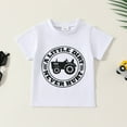 thumbnail image 4 of Gerichy Toddler Boys Clothes Baby Boy Outfit Sets Toddler Kids Boy Shorts Clothing Set 0 6 12 18 24 Months 2T 3T 4T Letter Tractor Print Short Sleeve Round Neck T-Shirt with Solid Shorts 2Pcs Outfit, 4 of 6