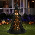 thumbnail image 3 of 6Ft Halloween Witch Decor with Bow & Hat Light Up, Stretchable Halloween Witch Battery Operated Spooky Standing Witch for Party, Garden Witch Decor Collectible Figurines, 3 of 5