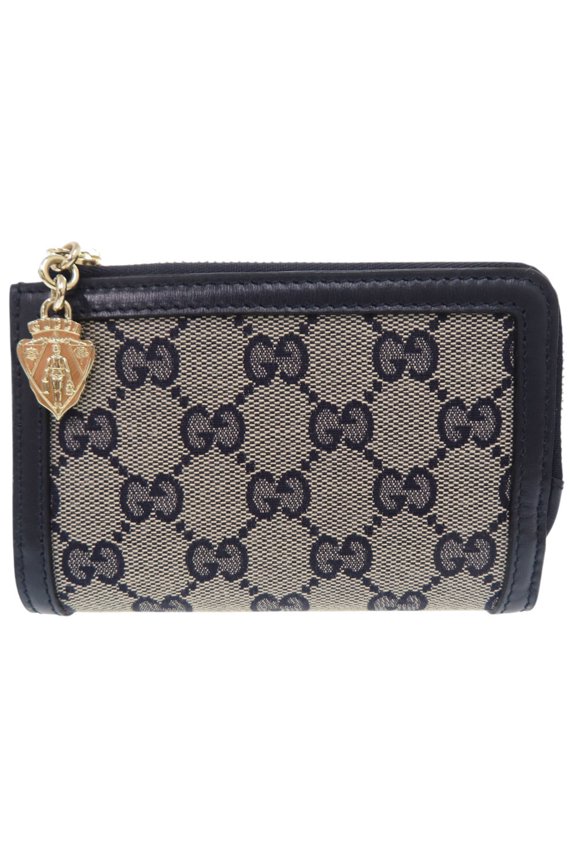 Pre-Owned Gucci GG Canvas Navy 658634 Bi-fold Wallet L-shaped 0997 GUCCI