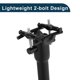 thumbnail image 5 of Publicaciones de asiento de bicicleta Unique Bargains Diseño ligero de 2 tornillos Poste de asiento de tubo de bicicleta Negro mate 1 Pc 30.8x400mm Fibra de carbono, 5 of 7