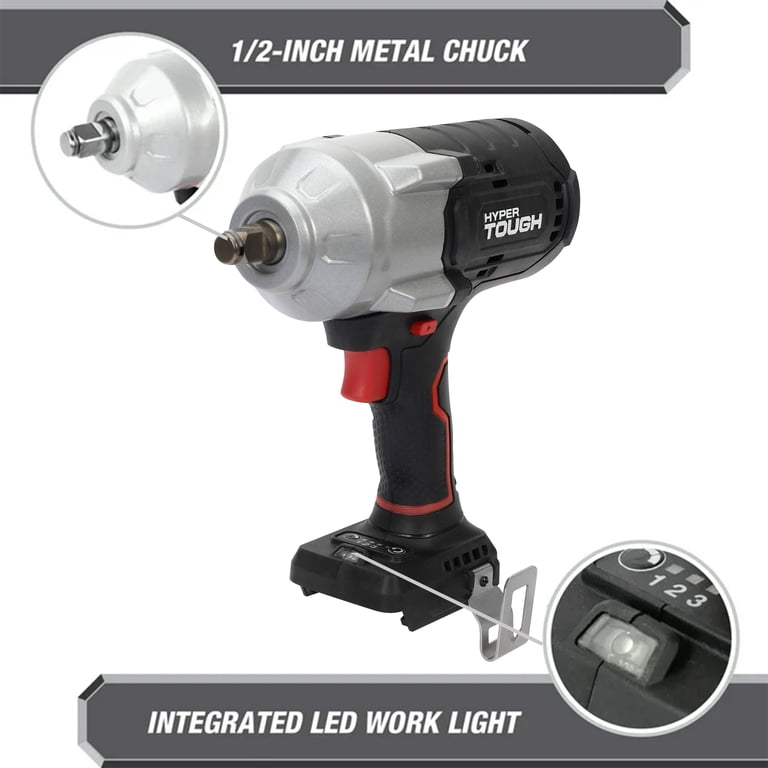 Hyper Tough 20V Max Brushless 1/2 in. Impact Wrench, 900 ft.-lbs. photo 8