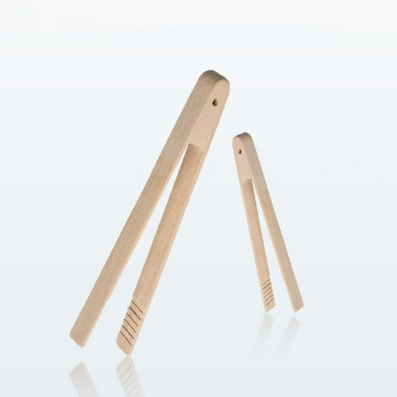 CIMAXIC Snack Tongs in Light Brown for Serving Toast 1 Pc
