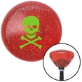 thumbnail image 1 of American Shifter  Green Skull & Bones Orange Retro Metal Flake Shift Knob with M16 x 1.5 Insert, 1 of 1