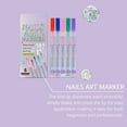 thumbnail image 3 of 5 Colors Nail Pens For Nail Art,Nail Art Pens Set, 2025 New Nail Art Markers Polish Pen for 3D Nail Art, Nail Art Tools for Graffiti Dotting Drawing Painting Point Liner Diy, 3 of 7