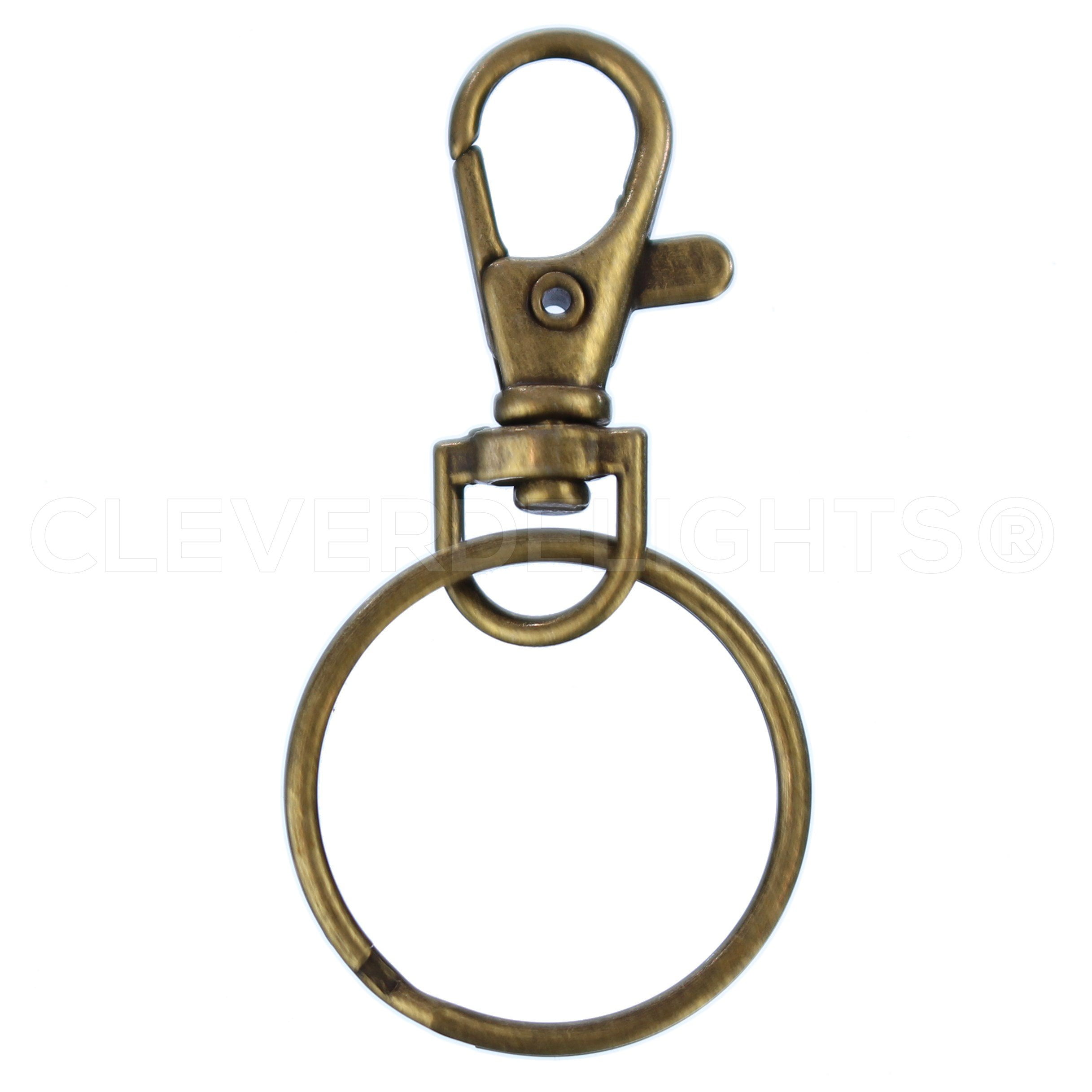 10pcs Swivel Trigger Snap Hooks Keychain Lobster Clasp Bronze 3.3cm 