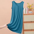 thumbnail image 3 of HomeGardon,Nightgowns for Women Sleepwear,Womens Sleeveless Skirt Summer Thin Loose Dress Casual Solid Color Home Nightgown,XL-XXXXXL, 3 of 6