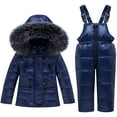 thumbnail image 1 of Kids Winter Puffer Jacket and Snow Pants 2-Piece Snowsuit Skisuit Set, 1 of 7