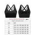 thumbnail image 5 of Womens Fitness Sports Bra, Criss-Cross Back Padded Strappy Sports Bras Medium Support Yoga Bra with Removable Cups, 5 of 7