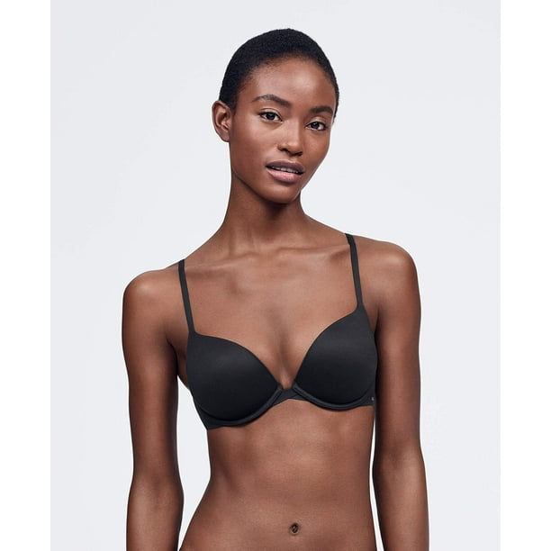 Calvin Klein Women's Perfectly Fit Push Up Plunge Memory Touch Bra 