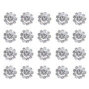 HOWO 20pcs Flatback Round Rhinestones Craft Crystals Faux Diamonds for Jewelry Making Table Scatters Wedding Bridal Shower Decorations