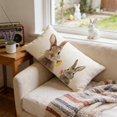 thumbnail image 1 of 1 1.81x19.68 In Easter Bunny Lumbar Pillow Cover Decorative Bunny Cushion Case Spring Holiday Sofa Bed Couch Home Room Decor Gift, 1 of 6