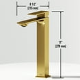 thumbnail image 6 of VIGO Dunn Single Handle Single-Hole Bathroom Vessel Faucet in Matte Brushed Gold, 6 of 13