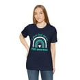 thumbnail image 5 of PCOS awareness I wear teal for me cute boho rainbow Unisex T-shirt, 5 of 6