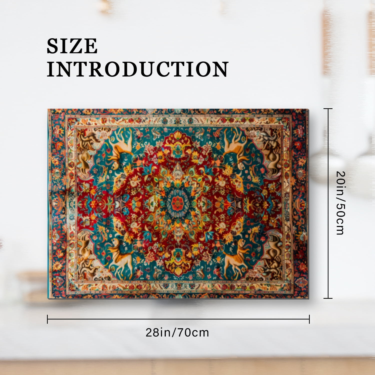 Stove Cover for Gas Stoves, Vintage Floral Mandala Print Heatproof Gas Cooktop Mat, Square Foldable Stovetop Pad Easy to Clean Kitchen Accessories for Kitchen RV (28×20 Inch)