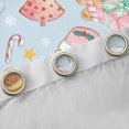 thumbnail image 4 of Feelyou Merry Christmas Child Black Out Curtains, Winter Coffee Cake Curtains Pack of 2 (42x63 Each), Cartoon Xmas Tree Cabin Bedroom Curtains, Blackout Curtains Bedroom Decor, 4 of 6