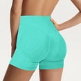 thumbnail image 5 of FRSASU Women's Workout Impact Shorts Lightweight High Waist Scrunch Solid Color Seamless Booty Biker Gym Shorts Mint Green, 5 of 7