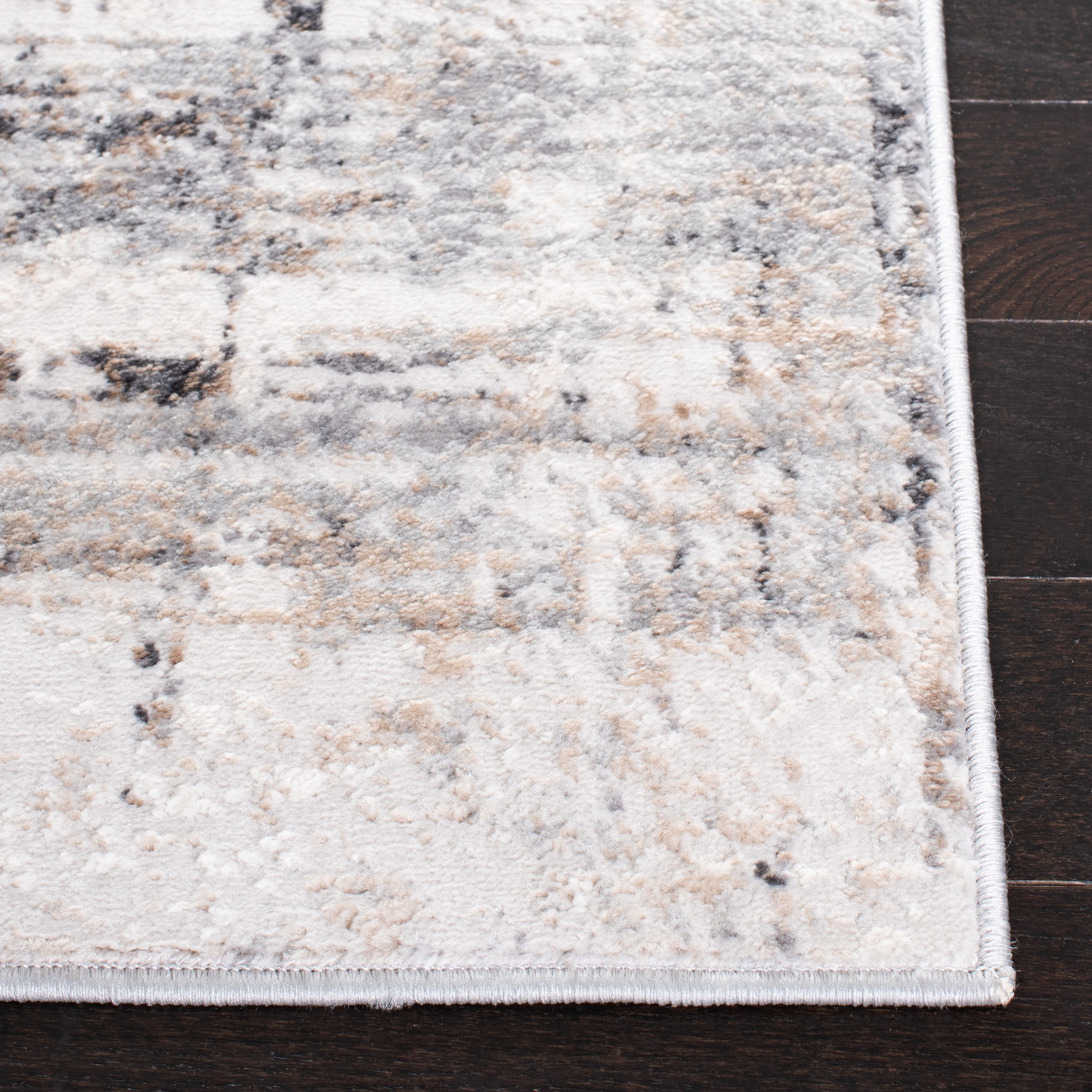SAFAVIEH Amelia Doncho Abstract Runner Rug, Gray/Gold, 2'3" x 8'