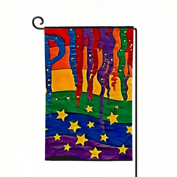 PHYHOO Pride Garden Flag Double Sided Rainbow Pride Flag Outdoor Month Decor Gay Lesbian Rainbow Flags Outside Yard Decorations White