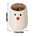 thumbnail image 2 of Kitchen Rotating Knife Holder and Storage Rack, Countertop Multifunctional Chopstick Tube with Integrated Knife Block, Cutlery Organizer, Chopstick Cage Cream Color 3D Nose C, 2 of 6