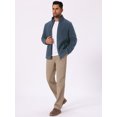 thumbnail image 5 of DARING DIVA Men's Winter Solid Stand Collar Zipper Soft Fleece Jacket S Gray, 5 of 7