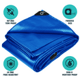 thumbnail image 5 of Core Tarps 16 Mil Heavy Duty Tarp Tarpaulin Waterproof Cover, Blue 12′ X 25′Ft, 5 of 7
