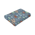 thumbnail image 2 of XMXT Throw Blanket, Christmas Squirrel Blue Doodle Machine Washable Blankets for Sofa, 60 x 50 inches, 2 of 9