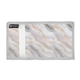 thumbnail image 2 of JIALIOU Nylon Trifold Card Wallet with ID Window Zipper Pocket for Men Women Teen Soft Pink Gold White Marble, 2 of 7