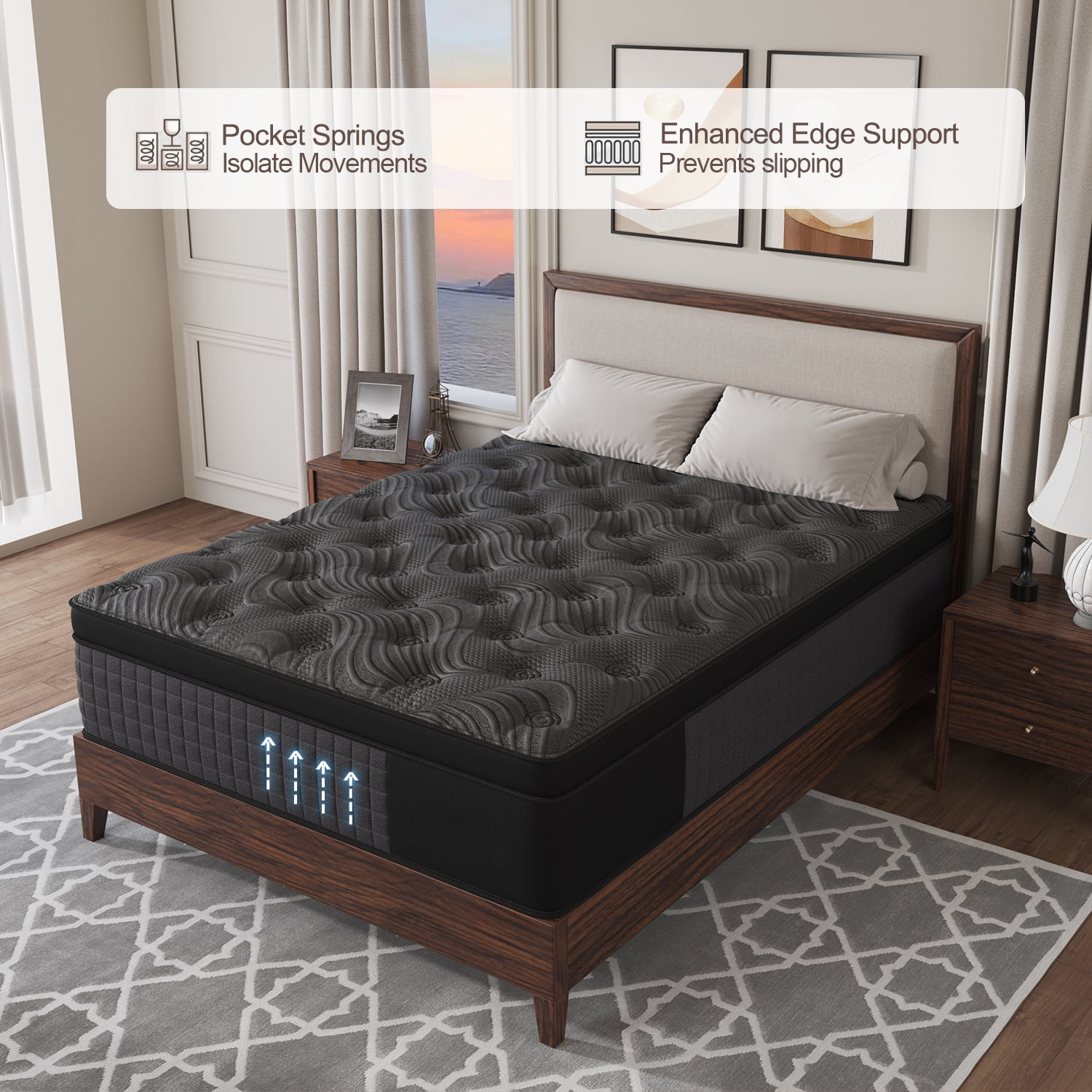 Duchessz 14in King Mattress Hybrid with Gel Memory Foam - Walmart.com