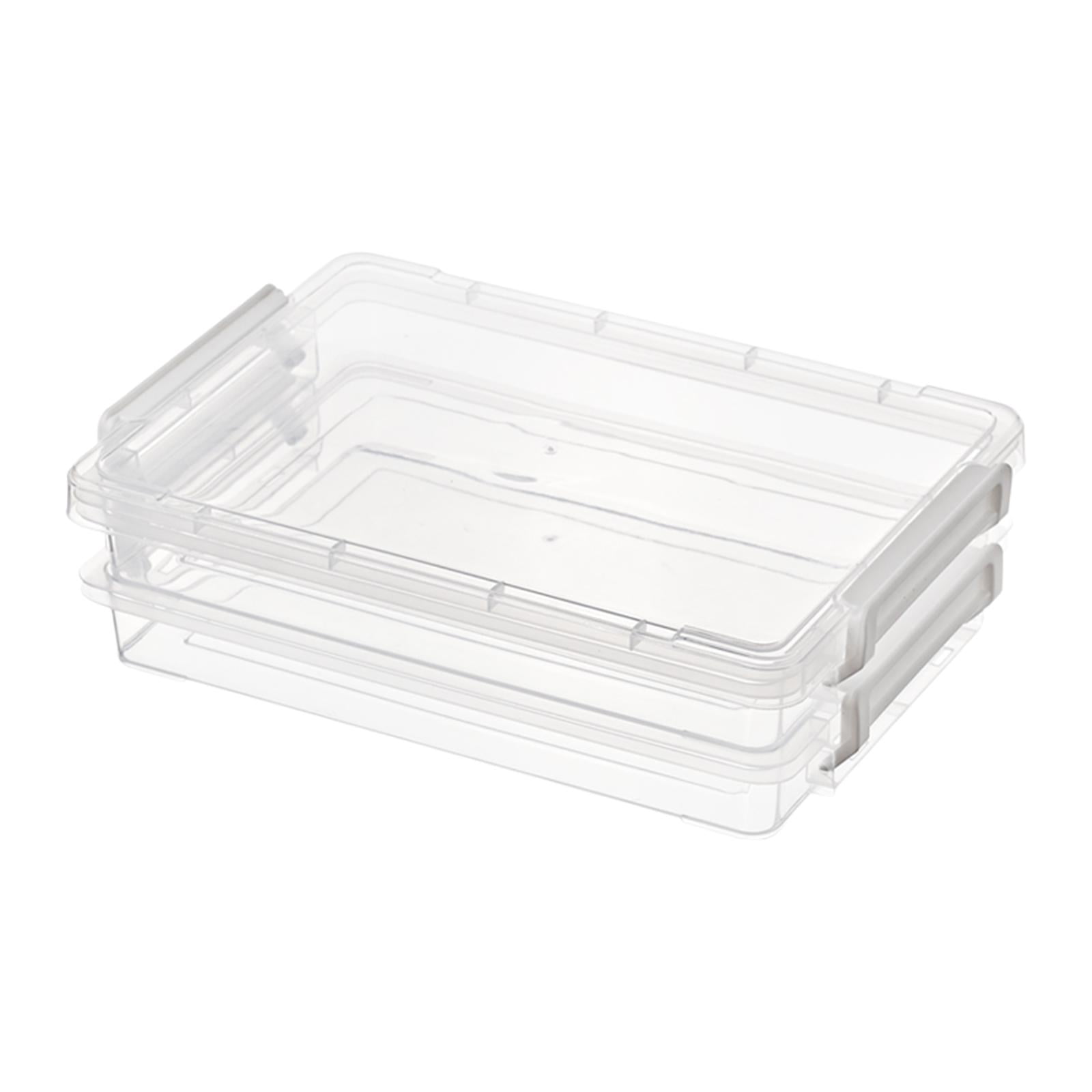 File Papers Storage Box with Lid and Buckle Closure Document Holders