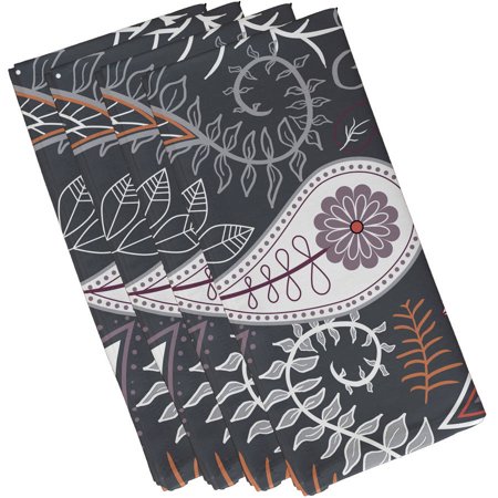 Simply Daisy 19  x 19  Paisley Floral Floral Print Napkins  Set of 4